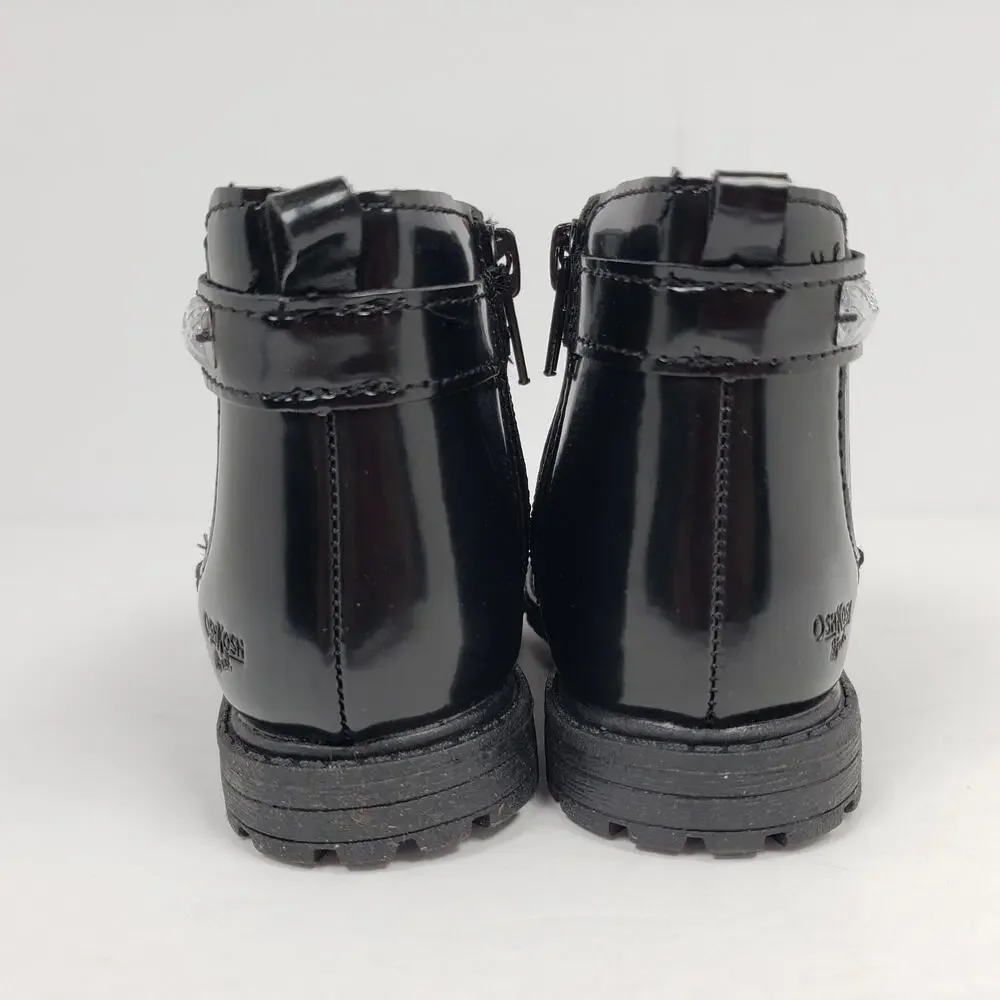 OshKosh B'gosh Momo Toddler Girls Size 9 Black Chelsea Ankle Bootie Boots